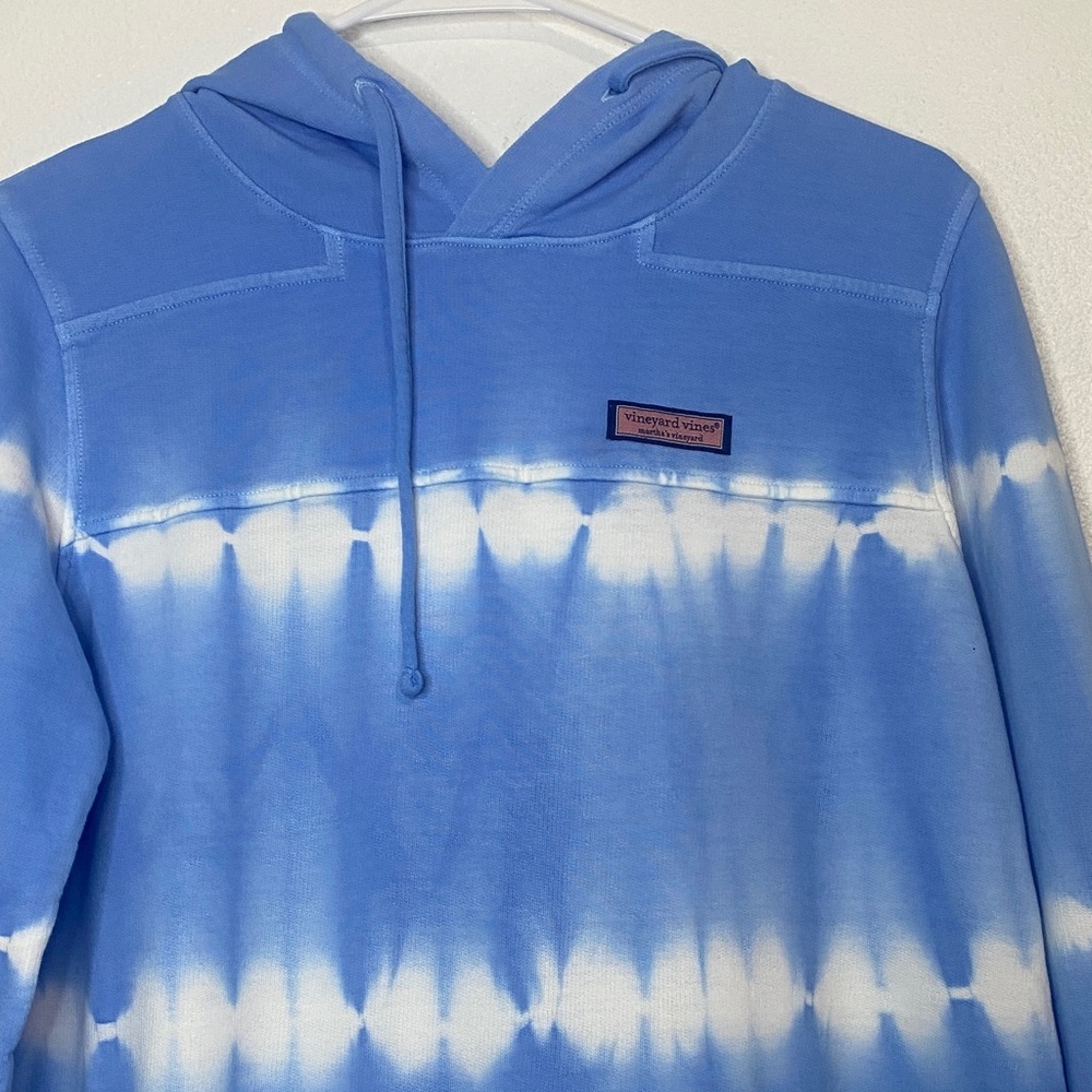 Vineyard Vines Light Blue Tie-Dye Hoodie Size S 100% Cotton - Picture 4 of 16